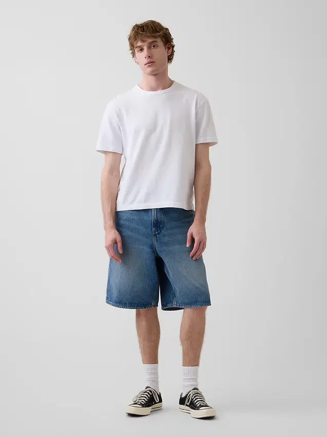 10,5" Baggy denim-snekker Shorts