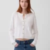 100 % bomull, avslappet, kort genser