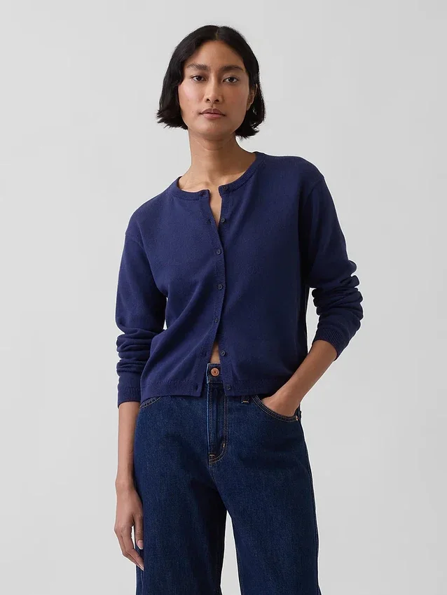 100 % bomull, avslappet, kort genser