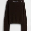 100 % bomull, heklet, avslappet genser