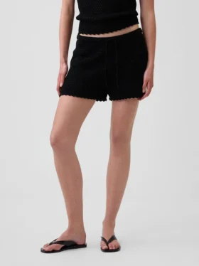 100 % bomull, heklet, enkle Shorts