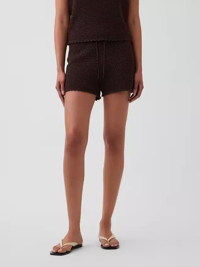 100 % bomull, heklet, enkle Shorts