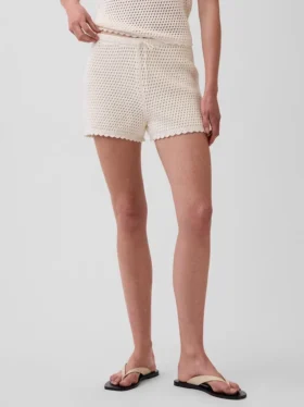 100 % bomull, heklet, enkle Shorts