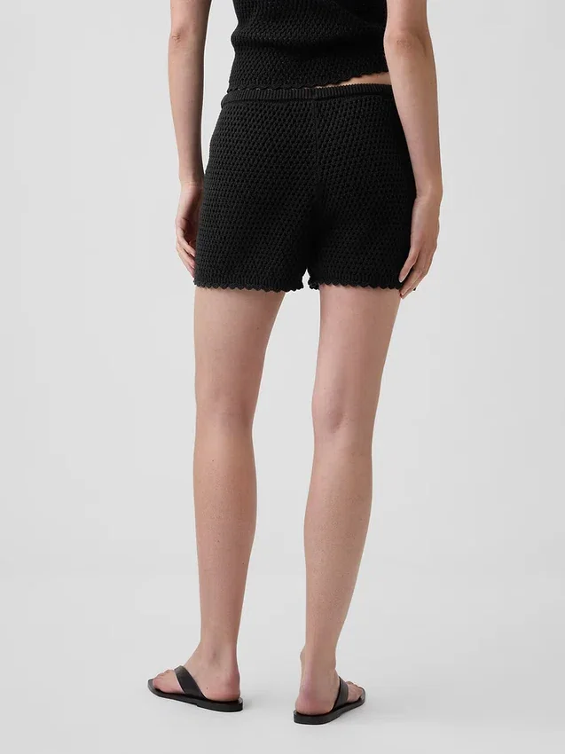 100 % bomull, heklet, enkle Shorts