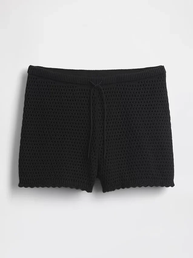 100 % bomull, heklet, enkle Shorts