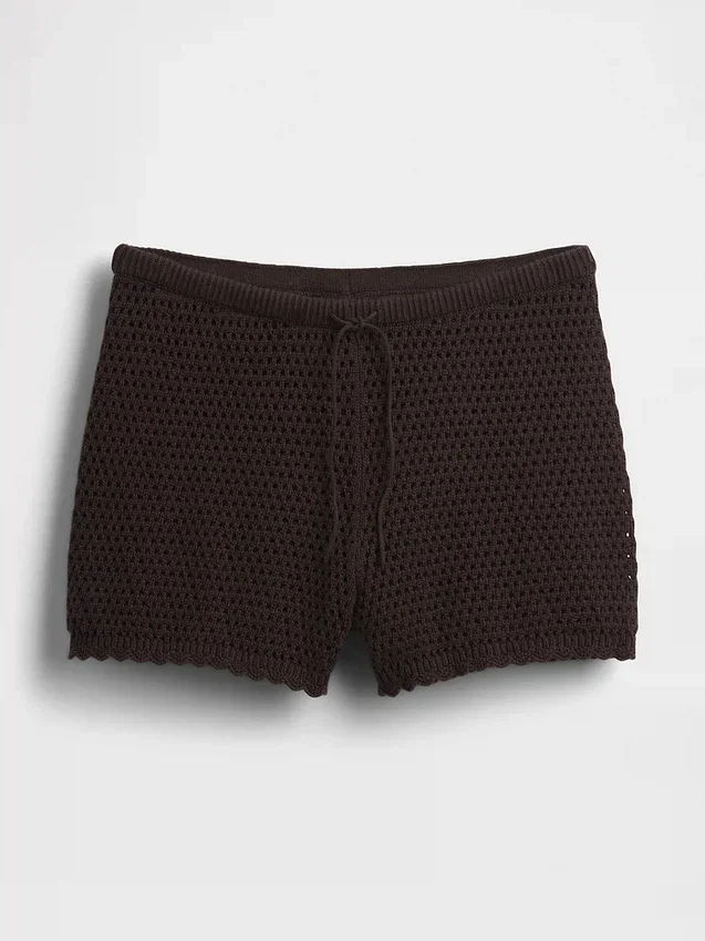 100 % bomull, heklet, enkle Shorts
