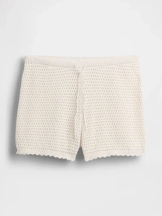 100 % bomull, heklet, enkle Shorts