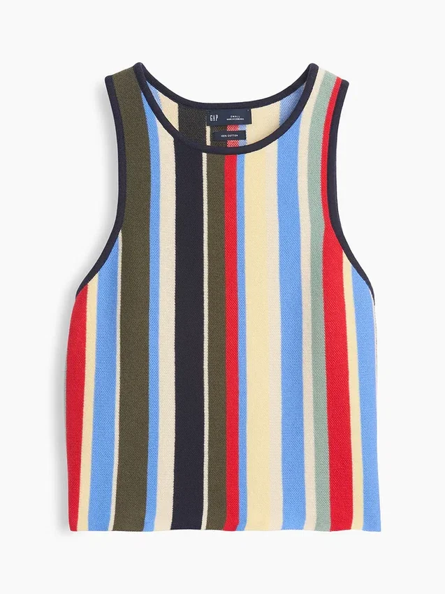 100 % bomull, stripet halterneck-gensere