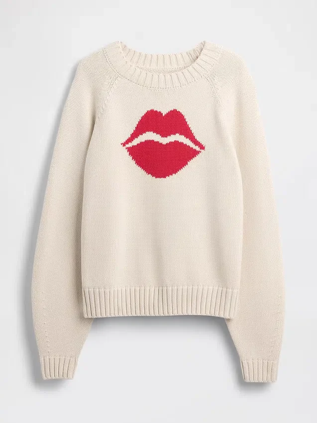 100 % bomullsgenser med «Kiss»-raglan