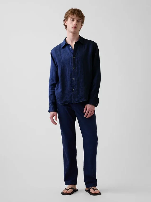 100 % lin, avslappet skjorte