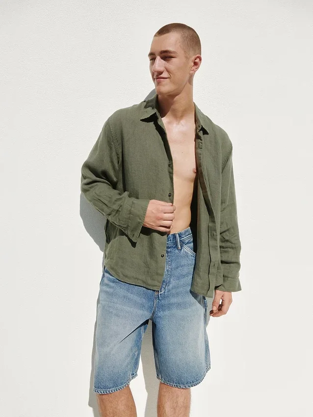 100 % lin, avslappet skjorte