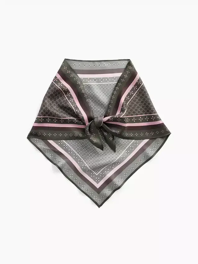 100 % silke, oversized trekantet bandana-skjerf