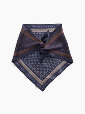 100 % silke, oversized trekantet bandana-skjerf