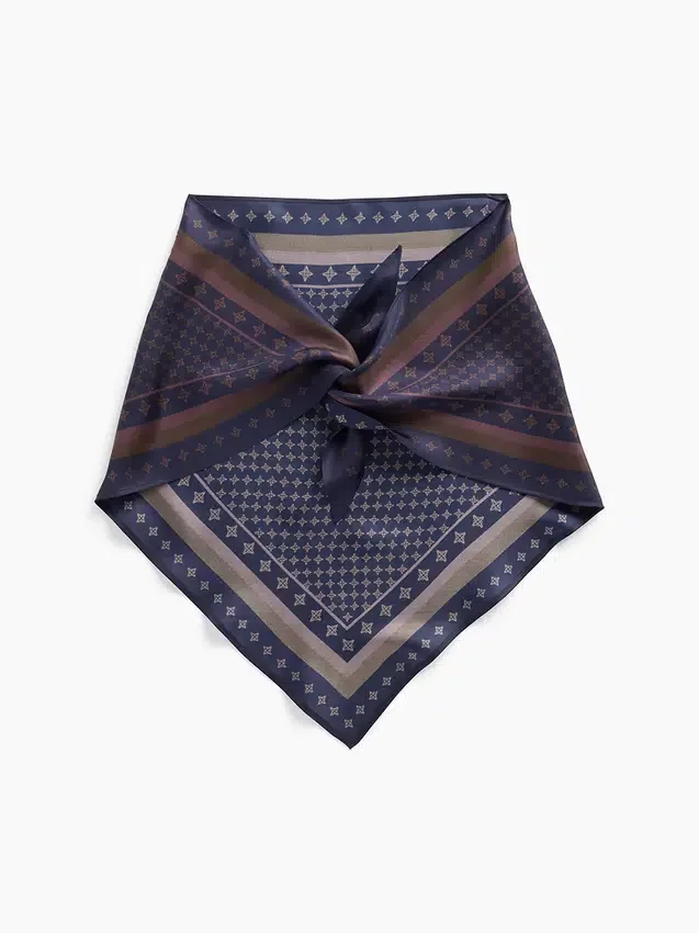 100 % silke, oversized trekantet bandana-skjerf