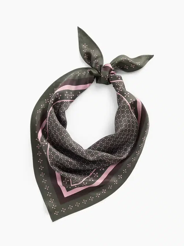 100 % silke, oversized trekantet bandana-skjerf
