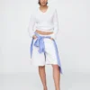 11" langmodell denimshorts med middels høy midje