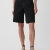 11" langmodell denimshorts med middels høy midje