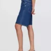 11" langmodell denimshorts med middels høy midje