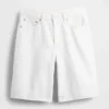 11" langmodell denimshorts med middels høy midje
