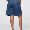 11" langmodell denimshorts med middels høy midje