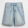 11" langmodell denimshorts med middels høy midje