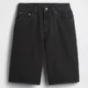 11" langmodell denimshorts med middels høy midje
