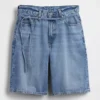 11" mid-rise Micro Belt Longline-jeansShorts