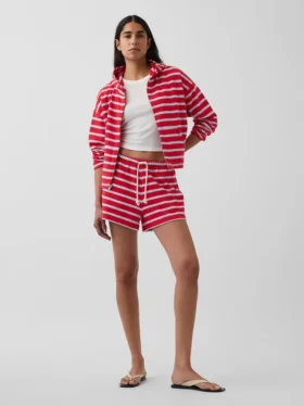 3,5" avslappede shorts i frotté