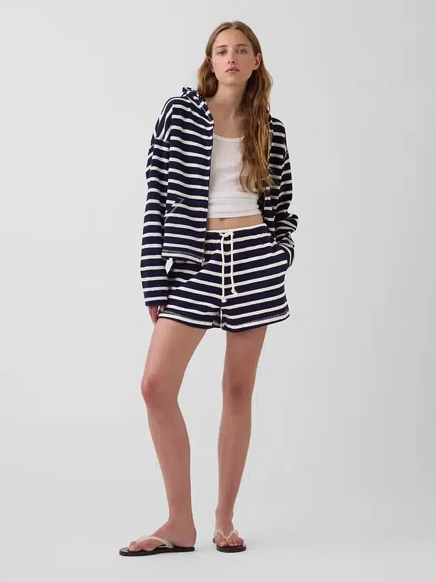 3,5" avslappede shorts i frotté