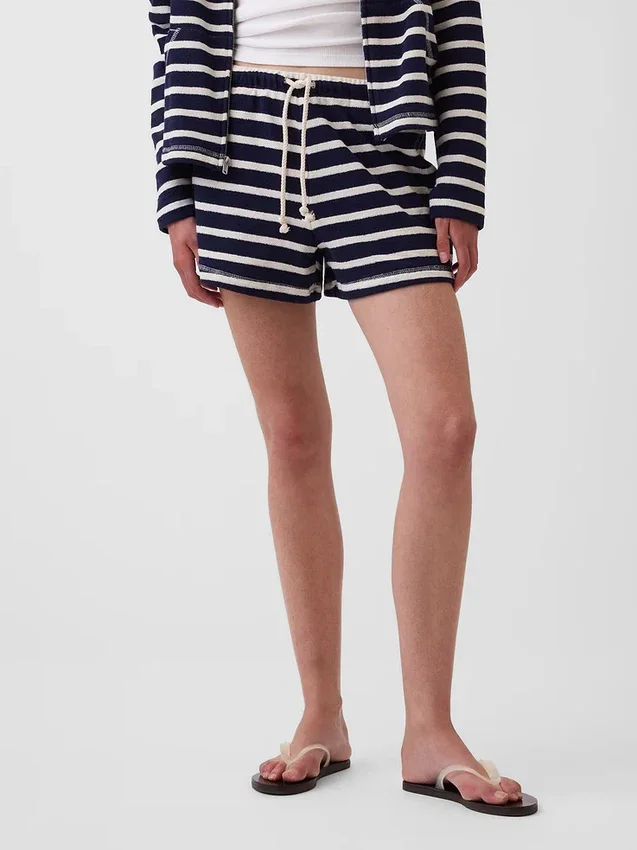 3,5" avslappede shorts i frotté