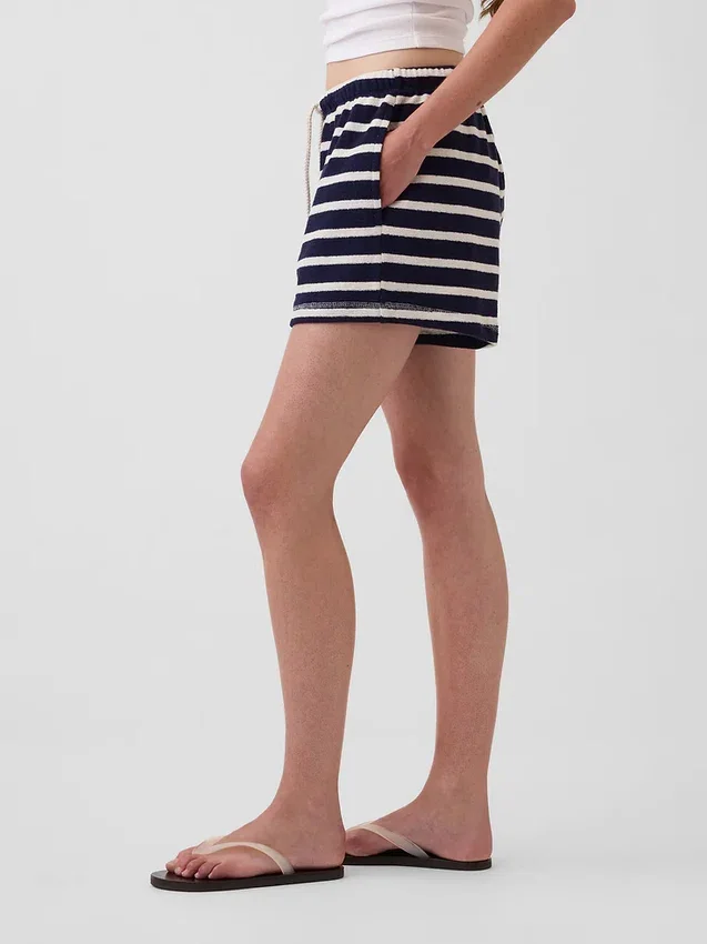 3,5" avslappede shorts i frotté