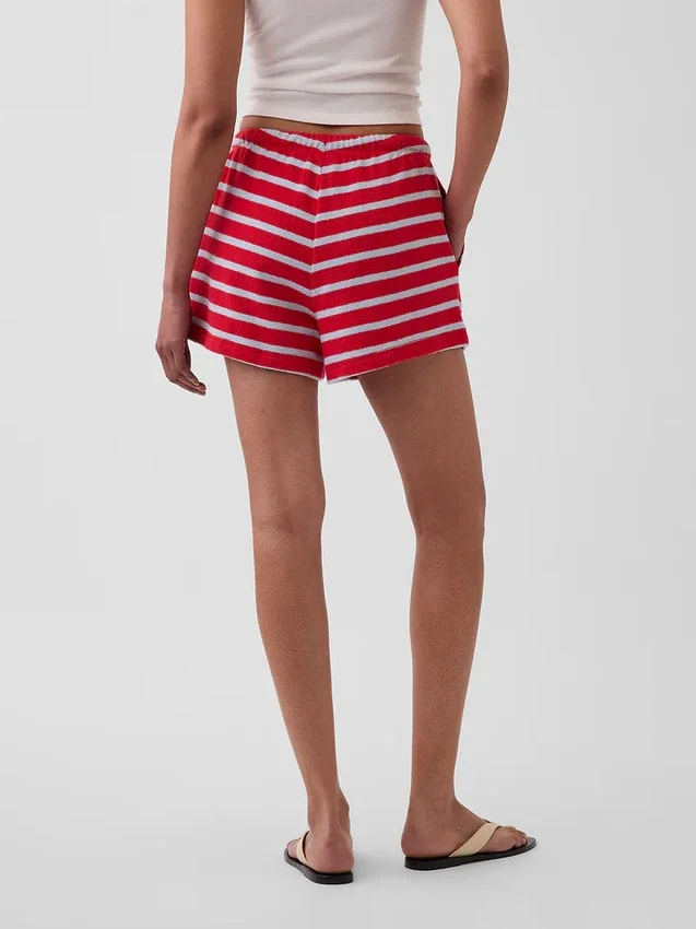 3,5" avslappede shorts i frotté