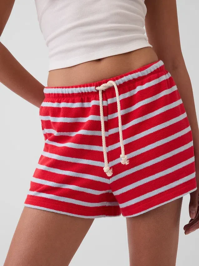 3,5" avslappede shorts i frotté
