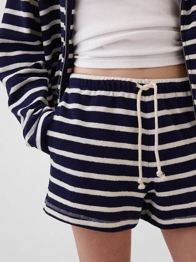 3,5" avslappede shorts i frotté