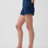 3,5" høye, avslappede, rette denimshorts i sjømannstil
