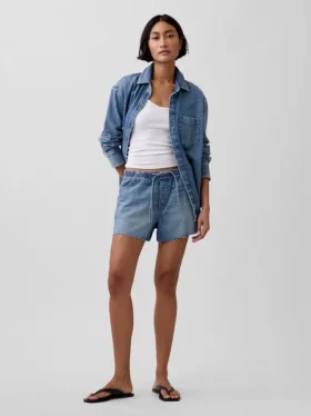 3,5” lavt sittende, lette denimshorts