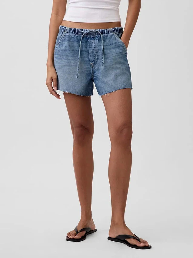 3,5” lavt sittende, lette denimshorts