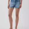 3" denimshorts med lav midje