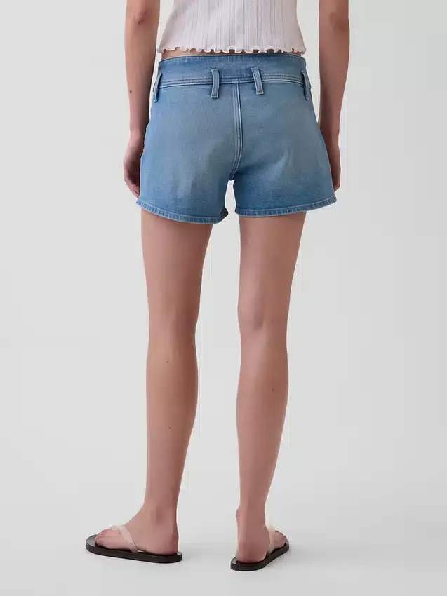 3" denimshorts med lav midje
