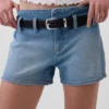 3" denimshorts med lav midje