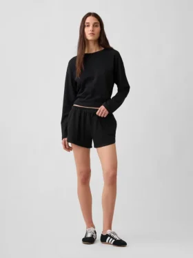 3" strikkede shorts med delfin-kant