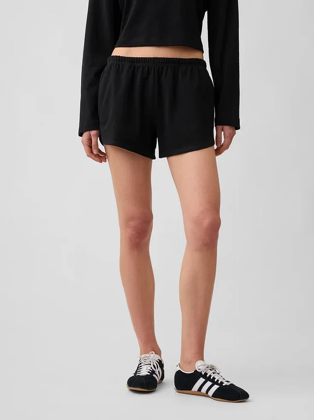 3" strikkede shorts med delfin-kant