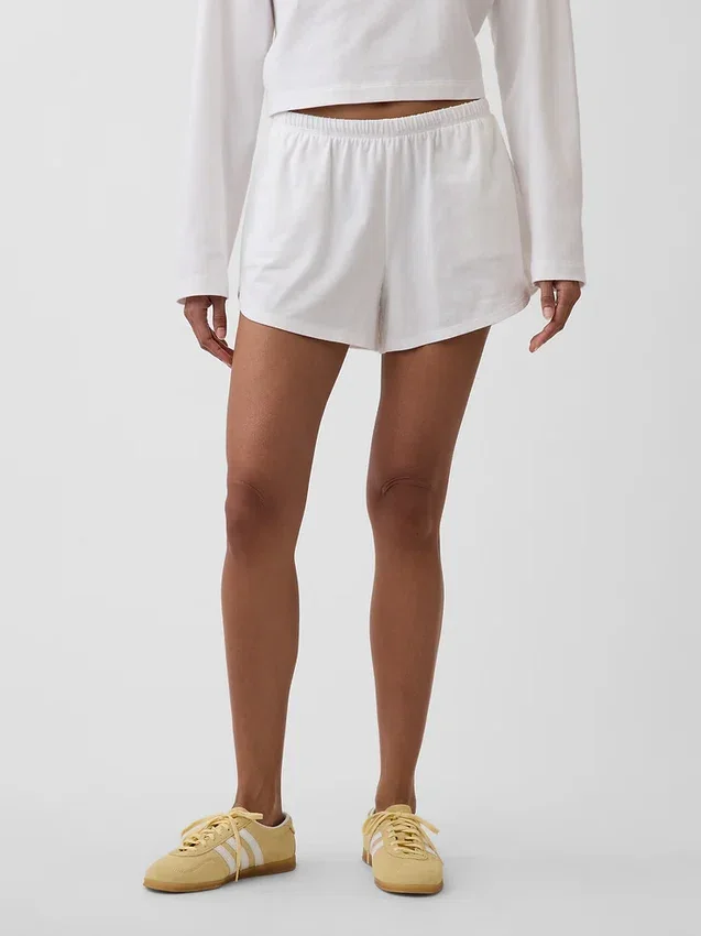 3" strikkede shorts med delfin-kant