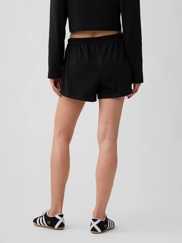 3" strikkede shorts med delfin-kant