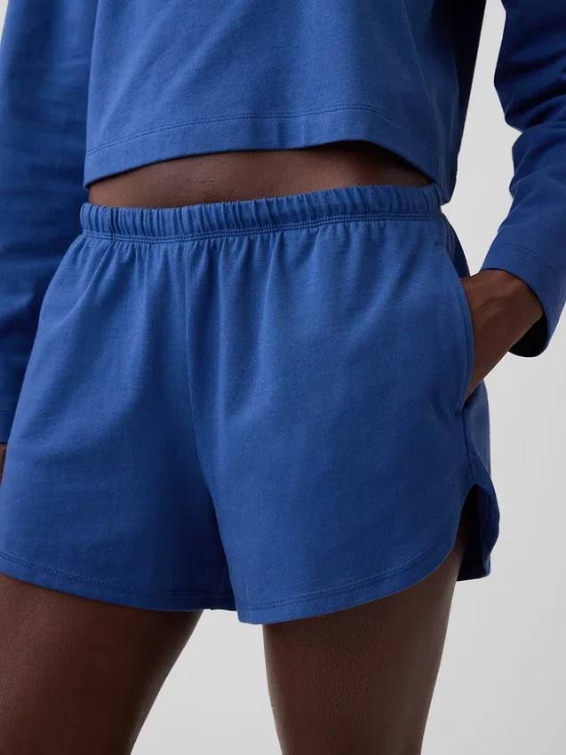 3" strikkede shorts med delfin-kant