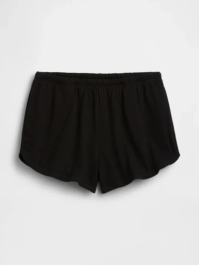 3" strikkede shorts med delfin-kant