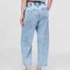 365 høyt liv, ultramyke denim-plisserte ankelbukser