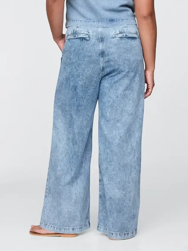 365 høyt liv, ultramyke plisserte denimbukser
