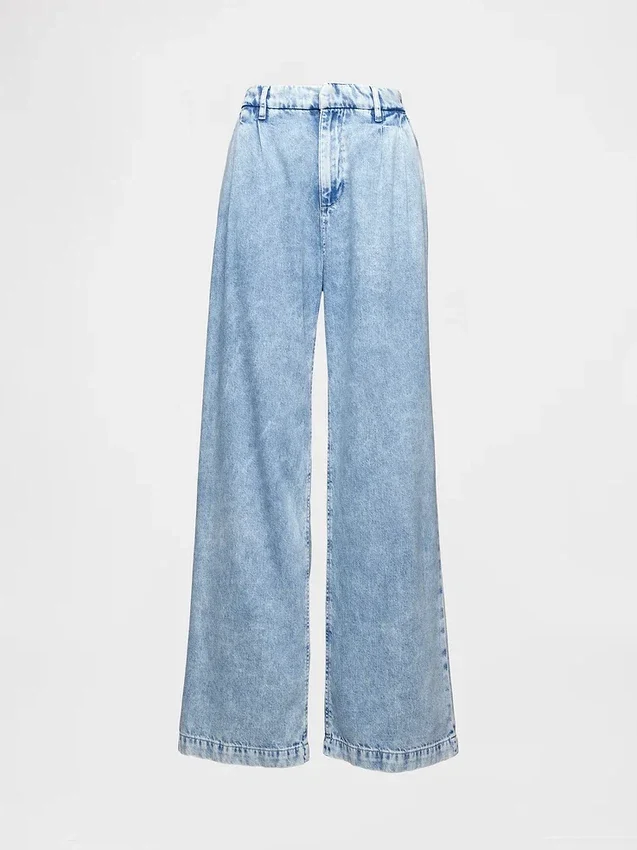 365 høyt liv, ultramyke plisserte denimbukser