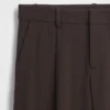365 lavt sittende bukser i børstet twill med plissering